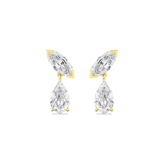 Yellow Gold / 7.29ct Lab Grown Diamond Earrings