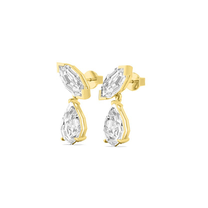 Yellow Gold / 7.29ct Lab Grown Diamond Earrings