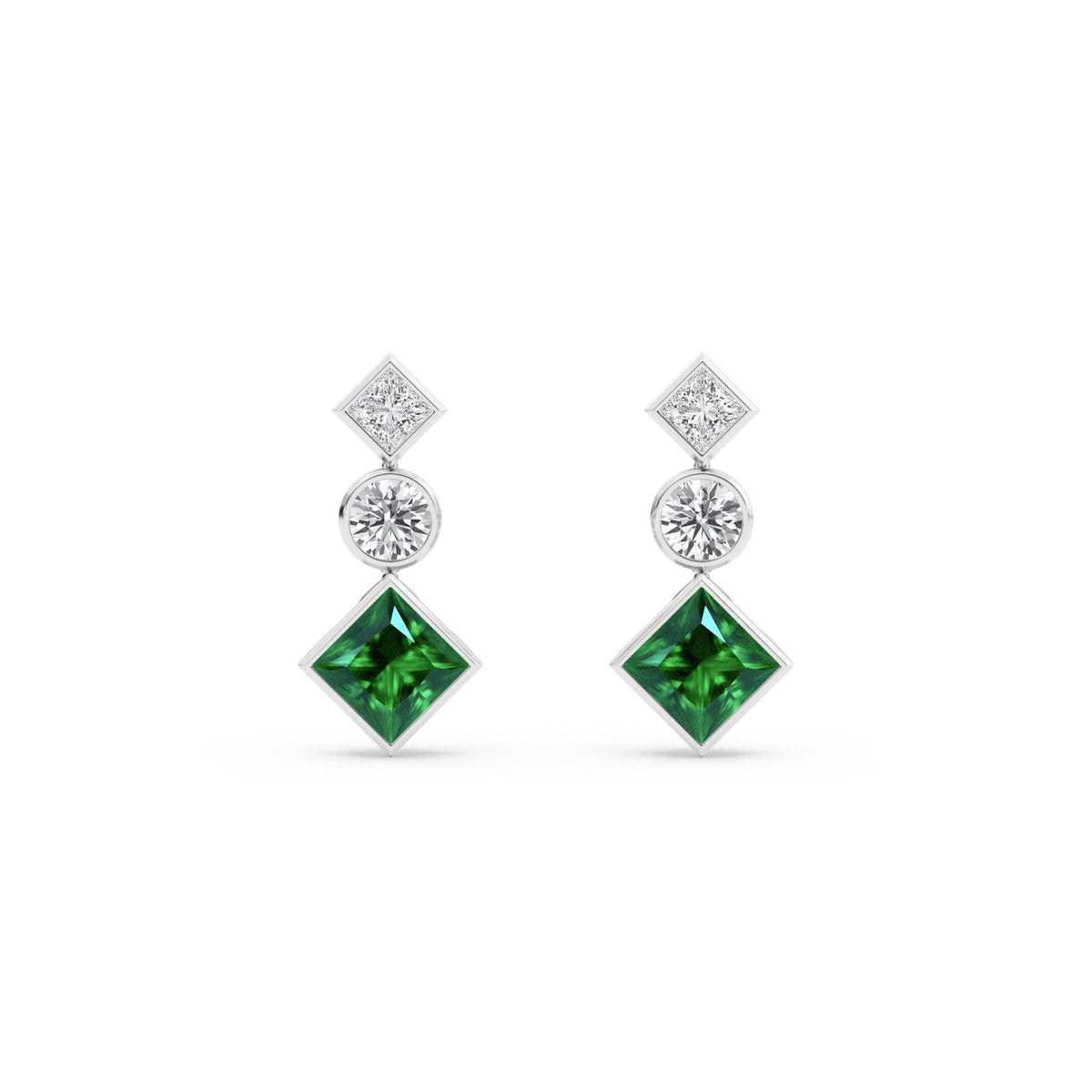 White Gold / 4.21ct Lab Grown Diamond Earrings