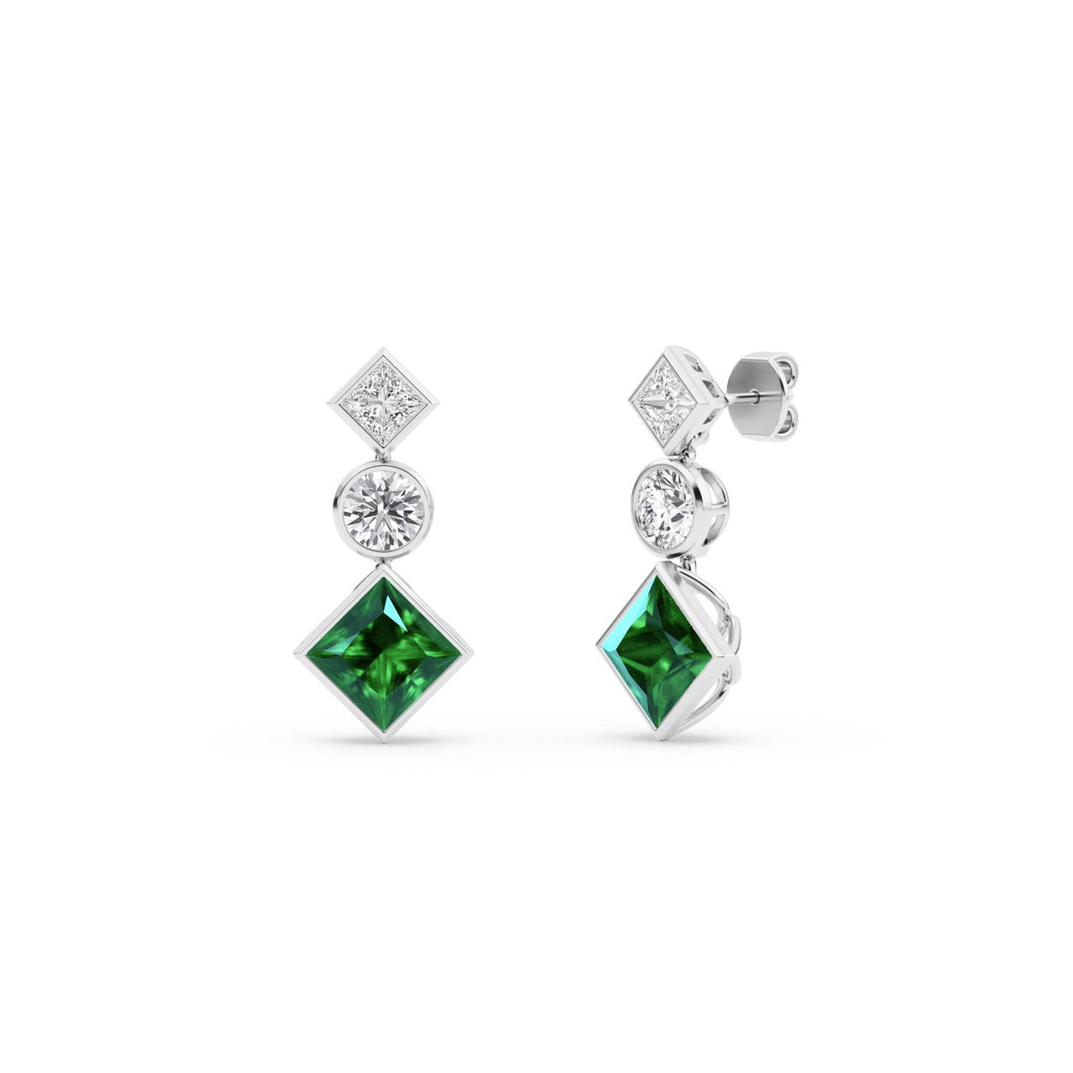White Gold / 4.21ct Lab Grown Diamond Earrings