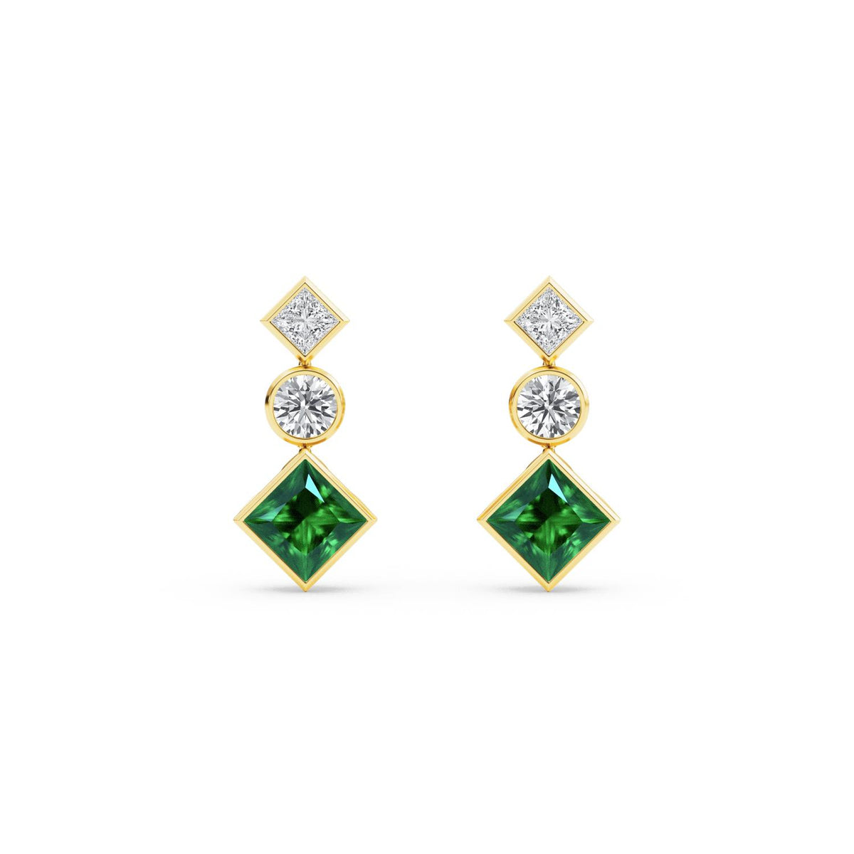 Yellow Gold / 4.21ct Lab Grown Diamond Earrings