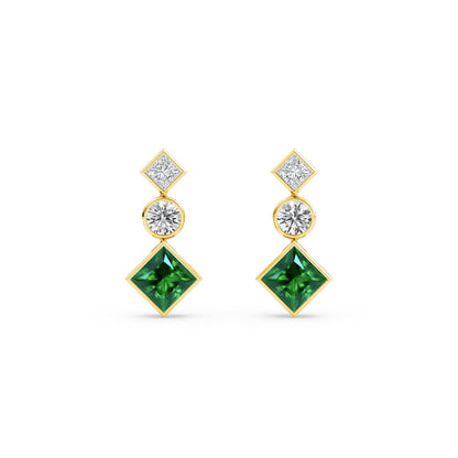 Yellow Gold / 4.21ct Lab Grown Diamond Earrings
