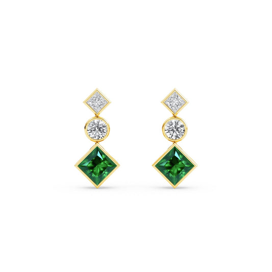 Yellow Gold / 4.21ct Lab Grown Diamond Earrings