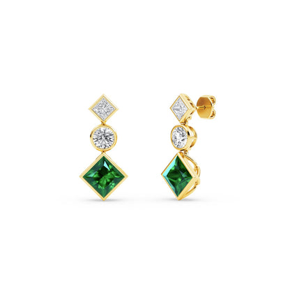 Yellow Gold / 4.21ct Lab Grown Diamond Earrings