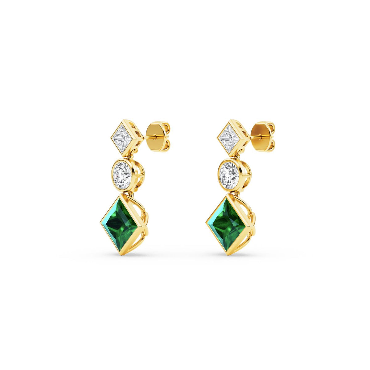 Yellow Gold / 4.21ct Lab Grown Diamond Earrings