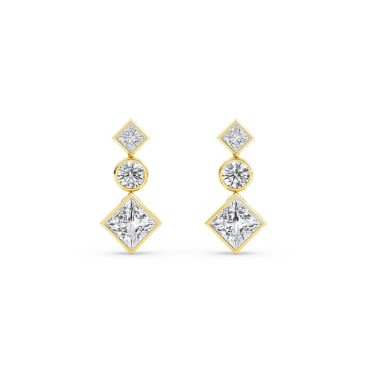 Yellow Gold / 5.72ct Lab Grown Diamond Earrings