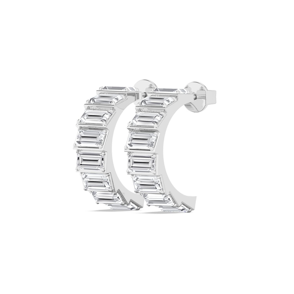 White Gold / 6.62ct Lab Grown Diamond Earrings