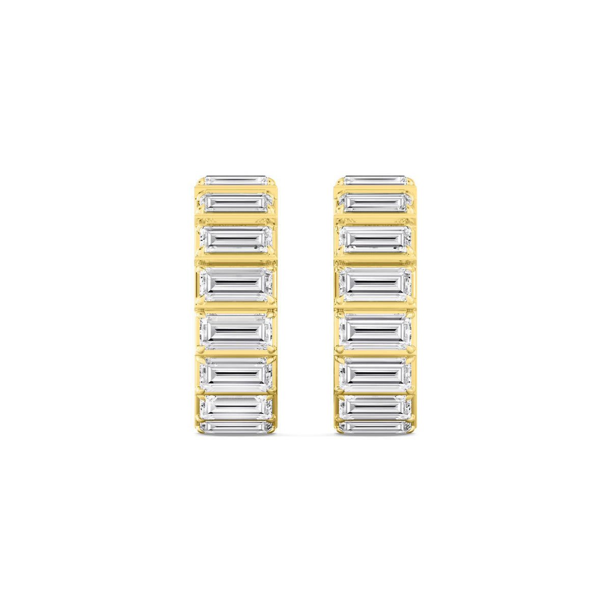Yellow Gold / 6.62ct Lab Grown Diamond Earrings