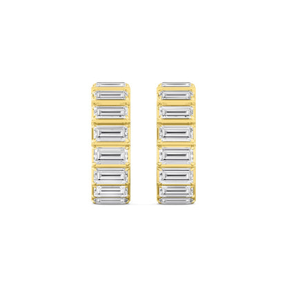 Yellow Gold / 6.62ct Lab Grown Diamond Earrings