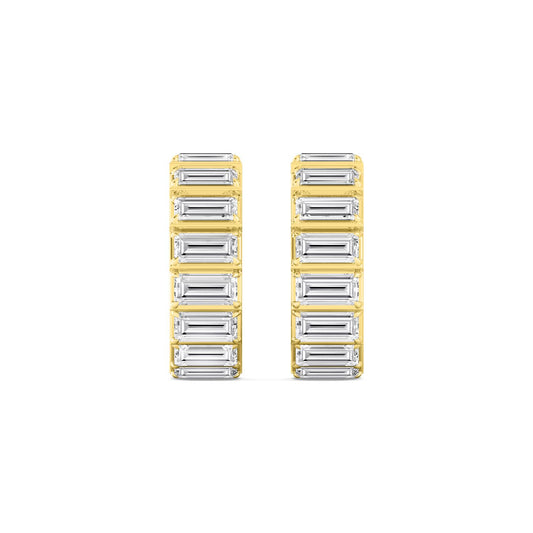 Yellow Gold / 6.62ct Lab Grown Diamond Earrings