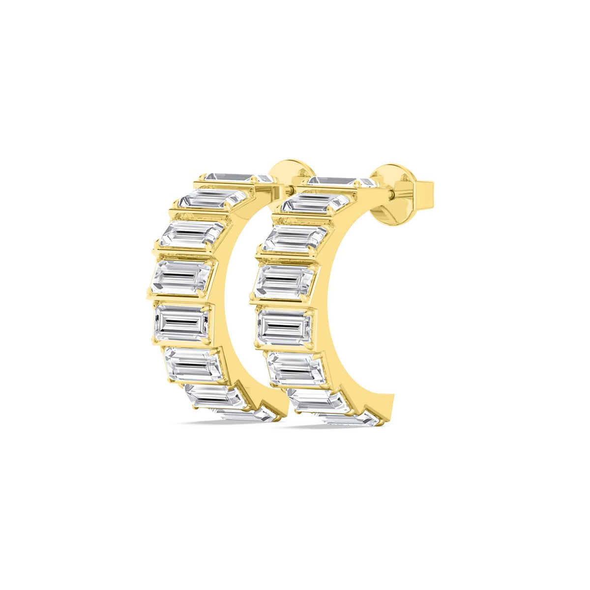 Yellow Gold / 6.62ct Lab Grown Diamond Earrings