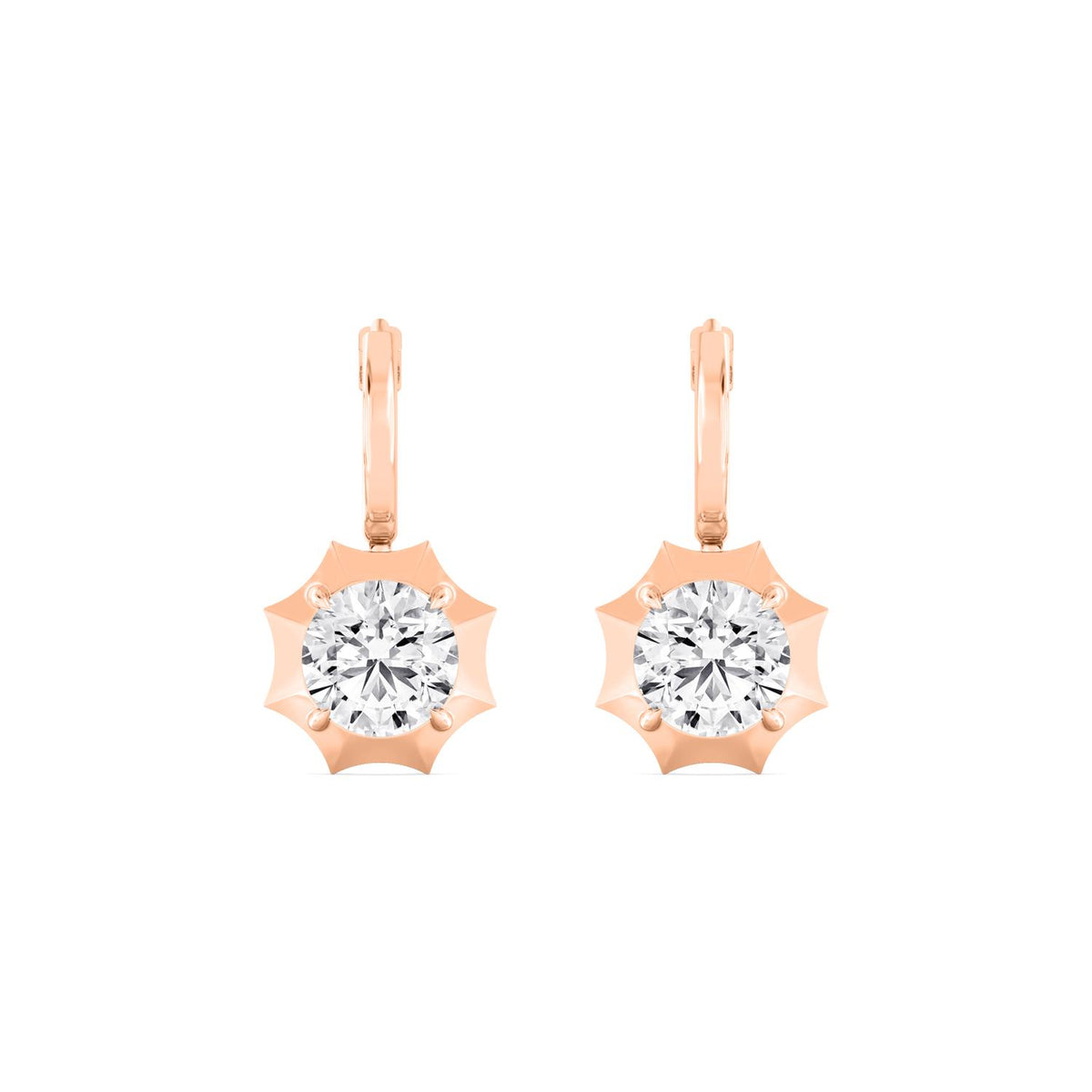 Rose Gold / 4.16ct Lab Grown Diamond Earrings