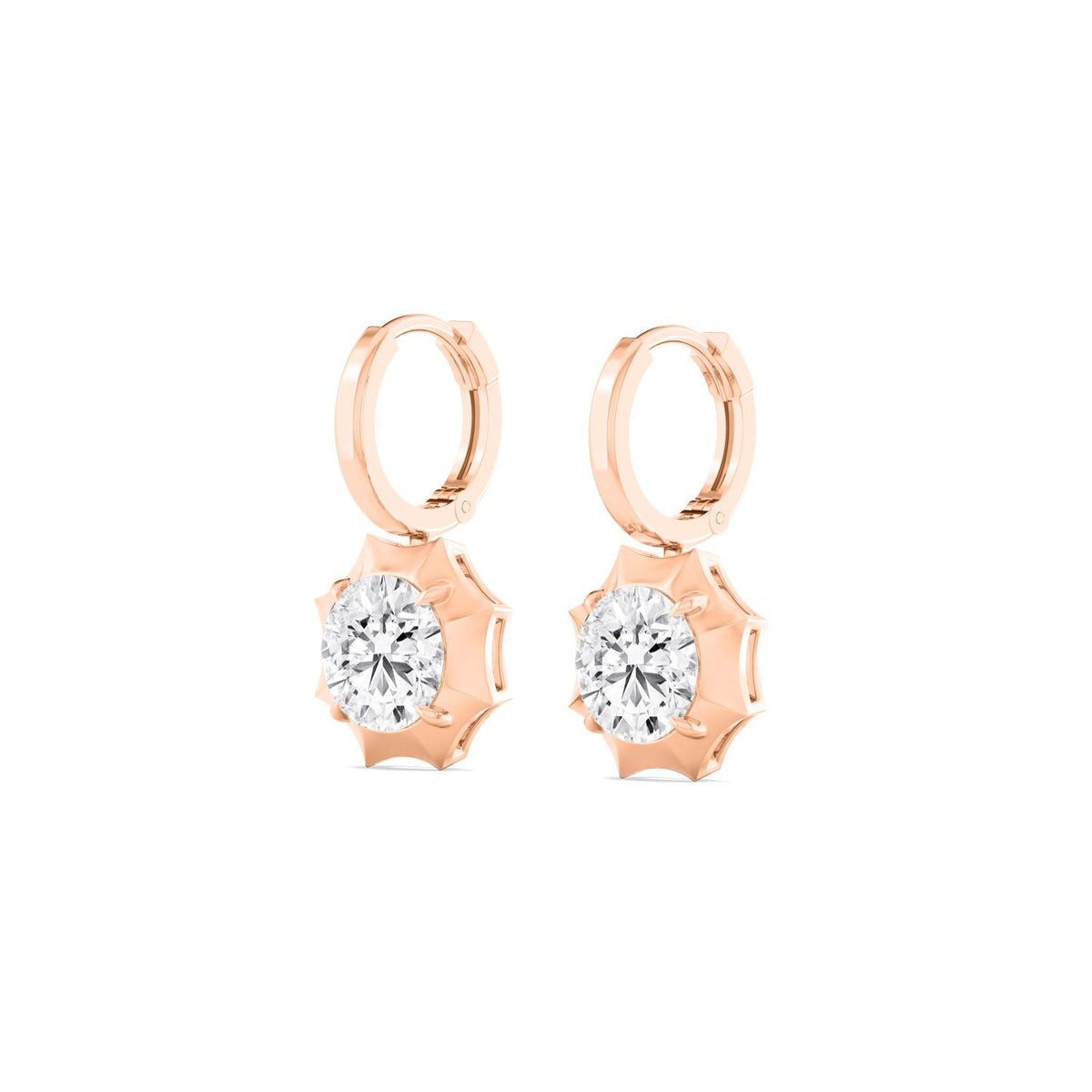 Rose Gold / 4.16ct Lab Grown Diamond Earrings