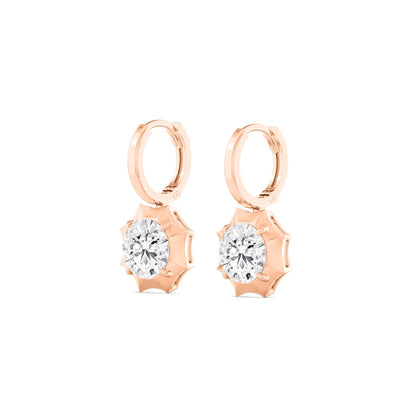 Rose Gold / 4.16ct Lab Grown Diamond Earrings