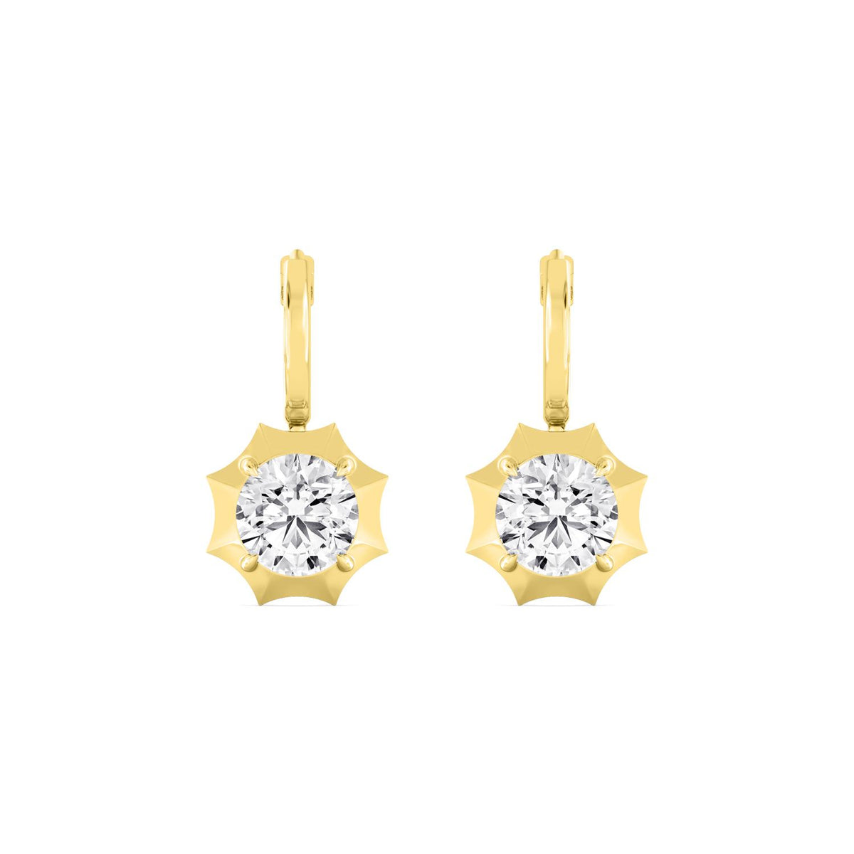 Yellow Gold / 4.16ct Lab Grown Diamond Earrings