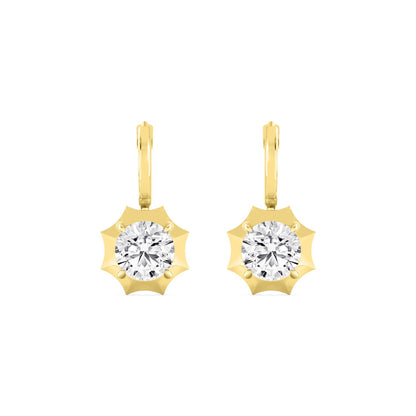 Yellow Gold / 4.16ct Lab Grown Diamond Earrings