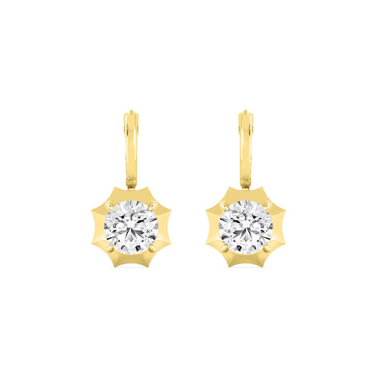 Yellow Gold / 4.16ct Lab Grown Diamond Earrings