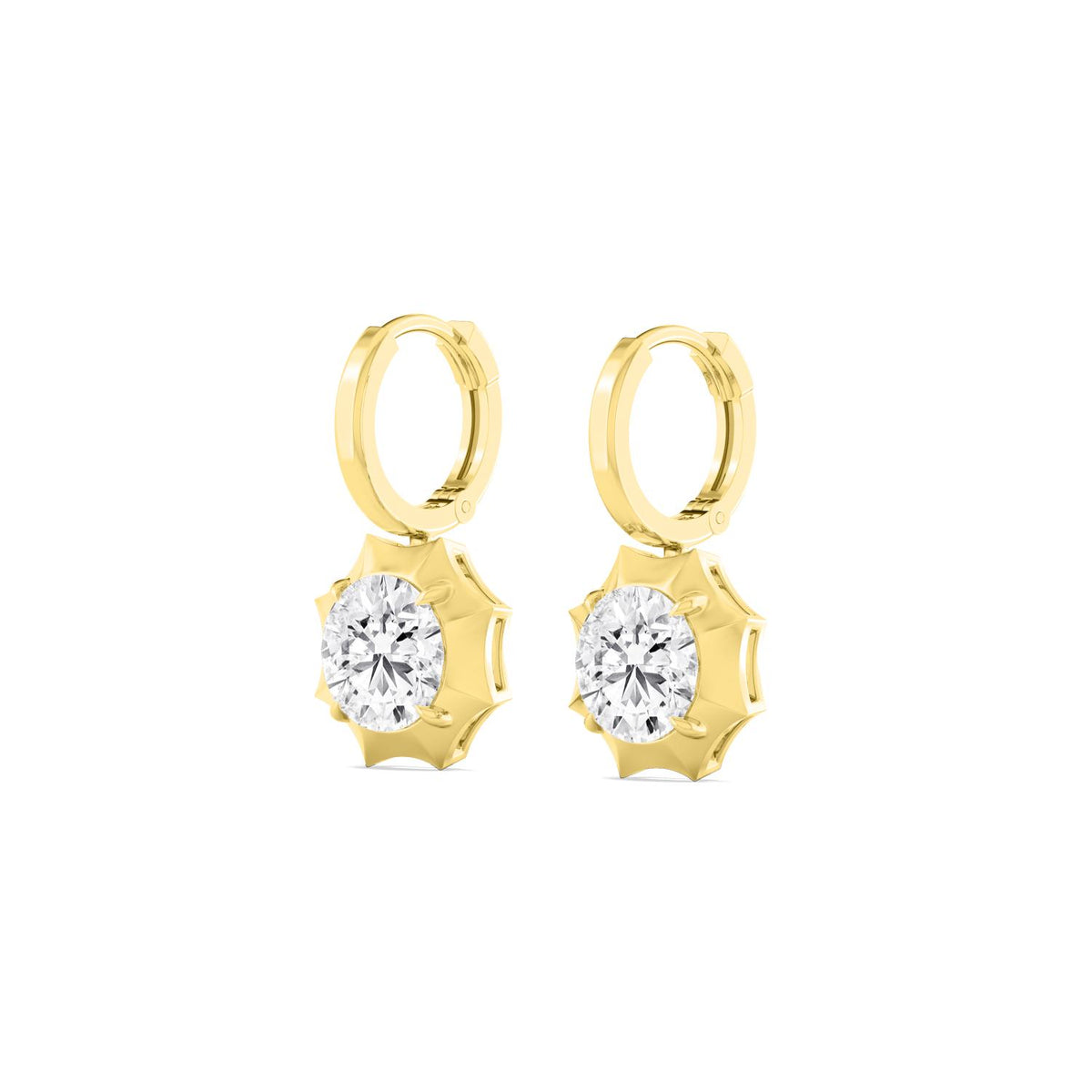 Yellow Gold / 4.16ct Lab Grown Diamond Earrings