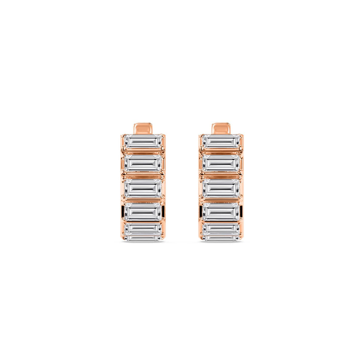 Rose Gold / 3.66ct Lab Grown Diamond Earrings