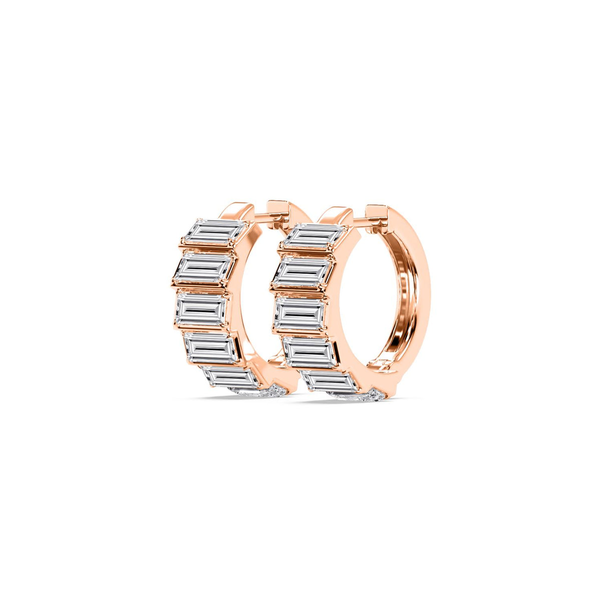 Rose Gold / 3.66ct Lab Grown Diamond Earrings