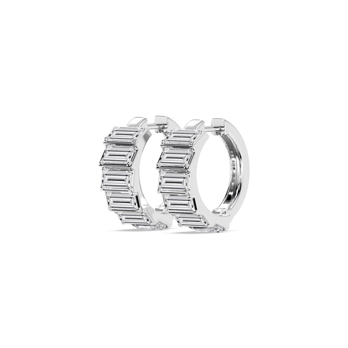 White Gold / 3.66ct Lab Grown Diamond Earrings