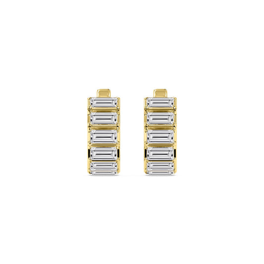Yellow Gold / 3.66ct Lab Grown Diamond Earrings