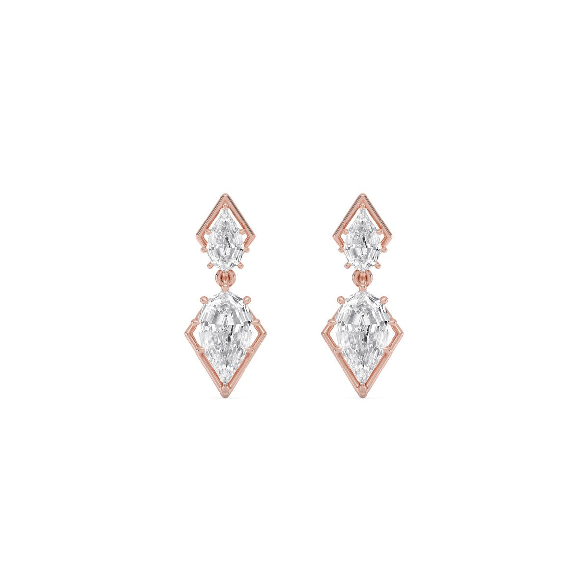 Rose Gold / 2.69ct Lab Grown Diamond Earrings