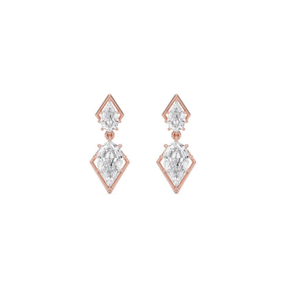 Rose Gold / 2.69ct Lab Grown Diamond Earrings