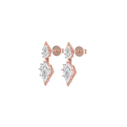 Rose Gold / 2.69ct Lab Grown Diamond Earrings