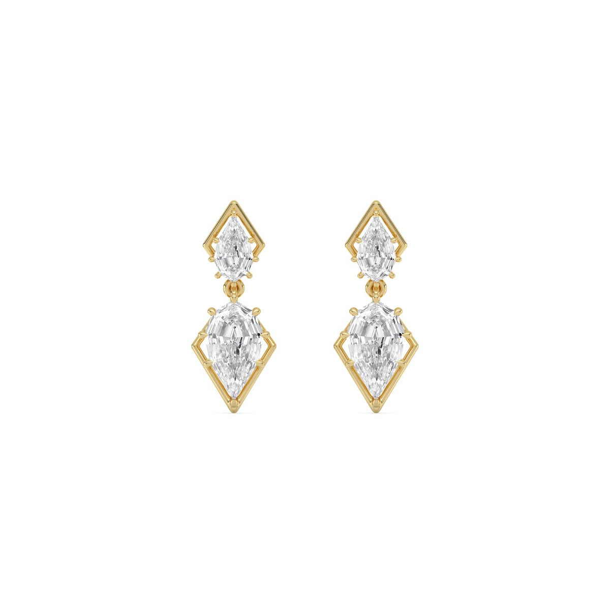Yellow Gold / 2.69ct Lab Grown Diamond Earrings