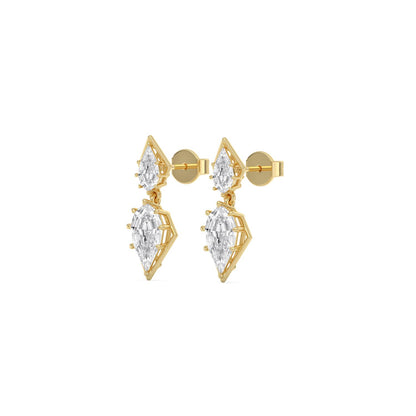 Yellow Gold / 2.69ct Lab Grown Diamond Earrings