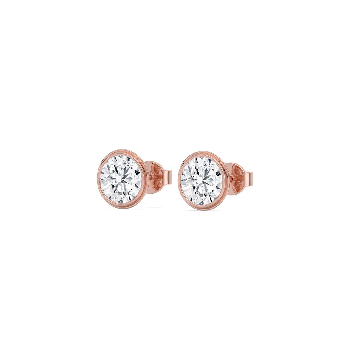 Rose Gold / 3.00ct Lab Grown Diamond Earrings