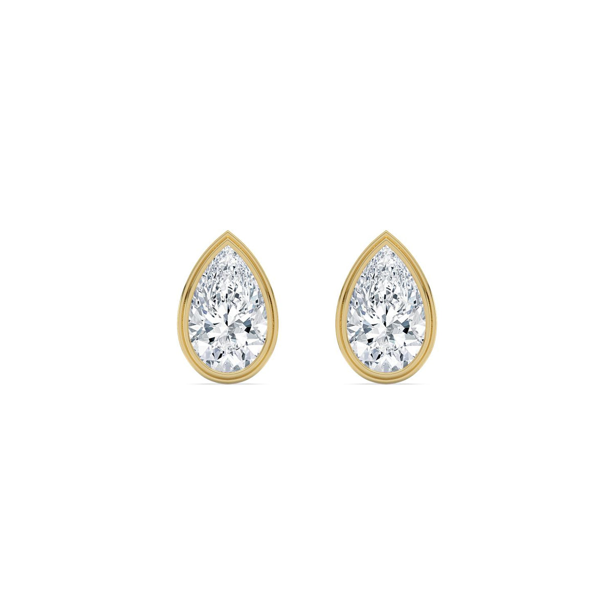 Yellow Gold / 4.00ct Lab Grown Diamond Earrings