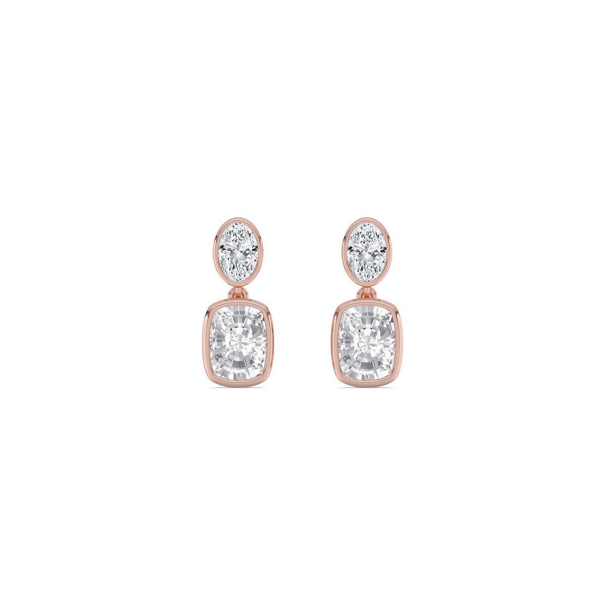 Rose Gold / 2.66ct Lab Grown Diamond Earrings