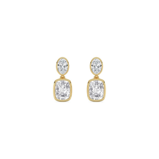 Yellow Gold / 2.66ct Lab Grown Diamond Earrings