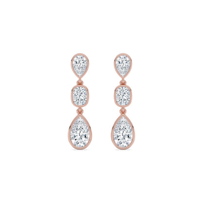 Rose Gold / 3.47ct Lab Grown Diamond Earrings