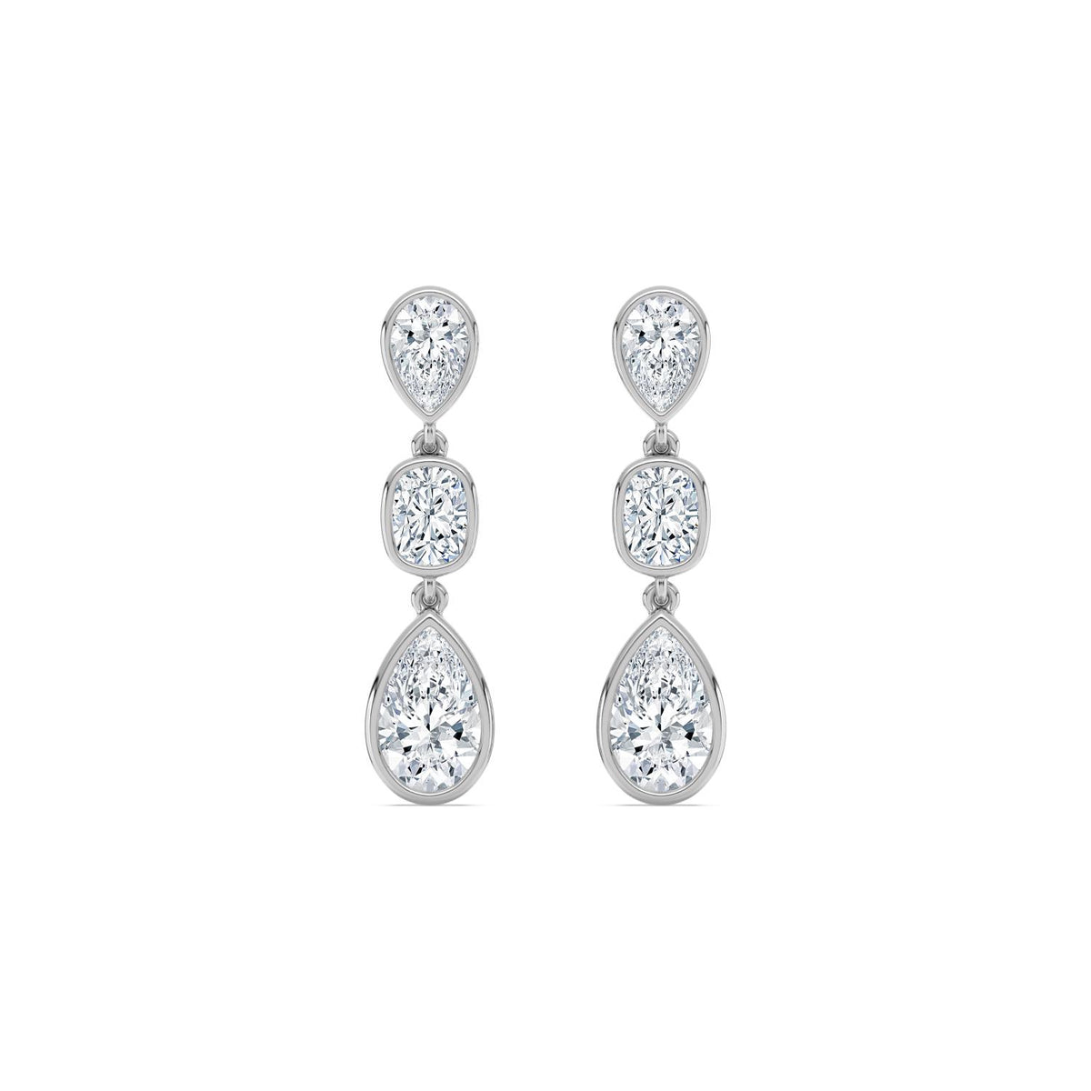 White Gold / 3.47ct Lab Grown Diamond Earrings