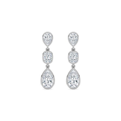 White Gold / 3.47ct Lab Grown Diamond Earrings