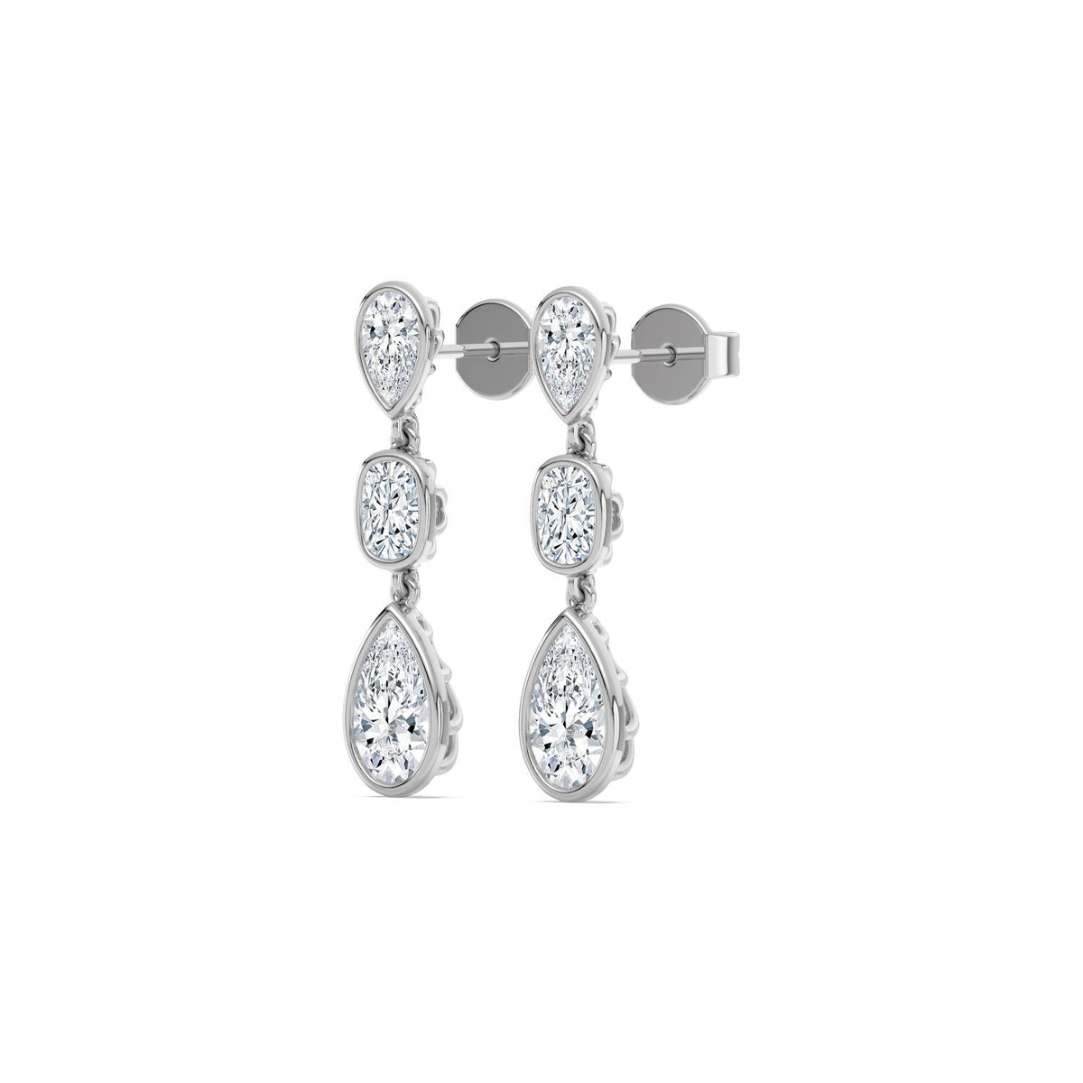White Gold / 3.47ct Lab Grown Diamond Earrings