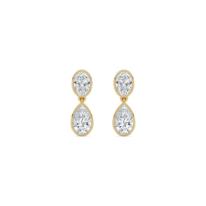 Yellow Gold / 2.49ct Lab Grown Diamond Earrings
