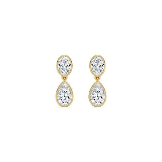 Yellow Gold / 2.49ct Lab Grown Diamond Earrings