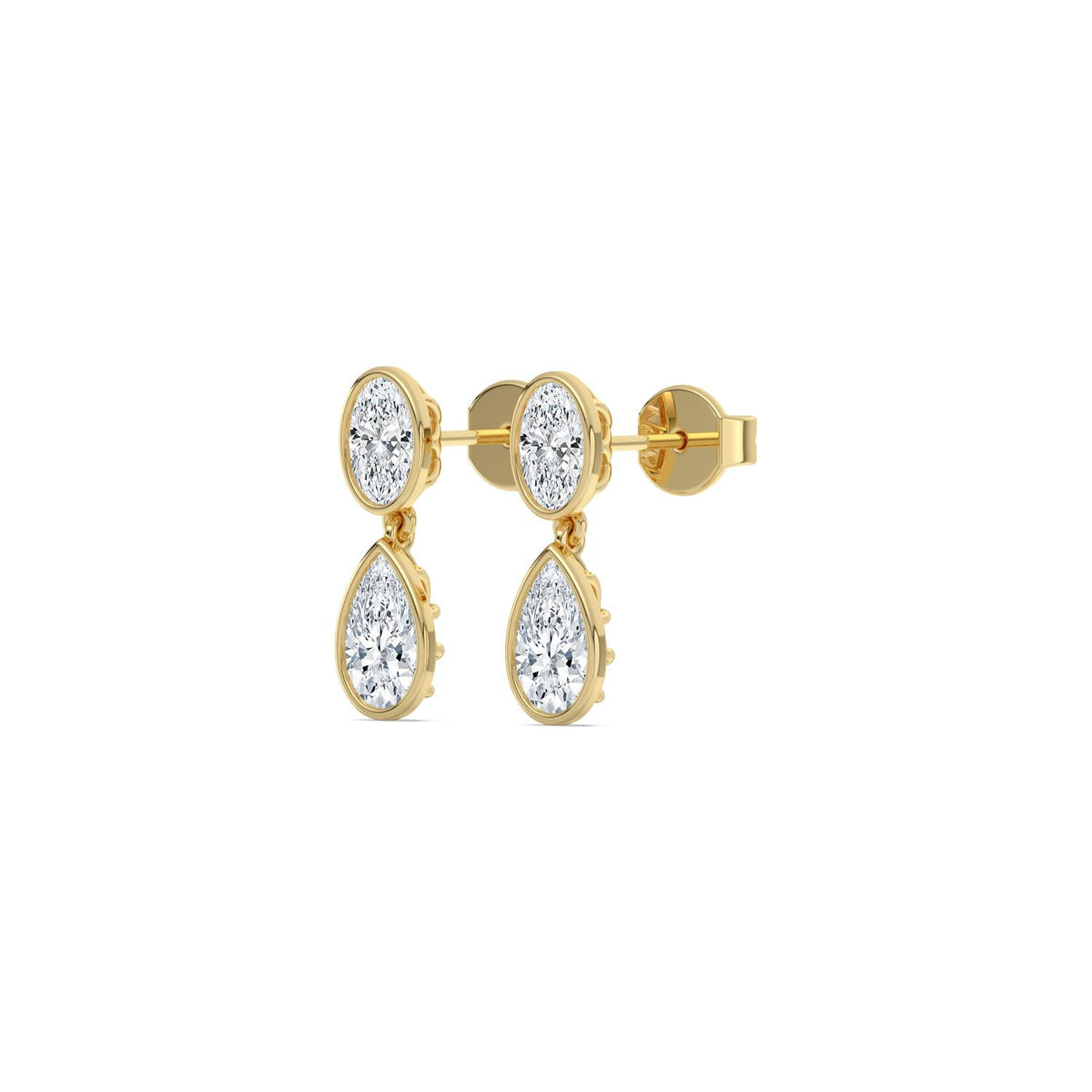 Yellow Gold / 2.49ct Lab Grown Diamond Earrings