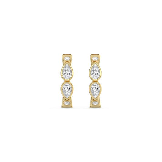 Yellow Gold / 1.07ct Lab Grown Diamond Earrings