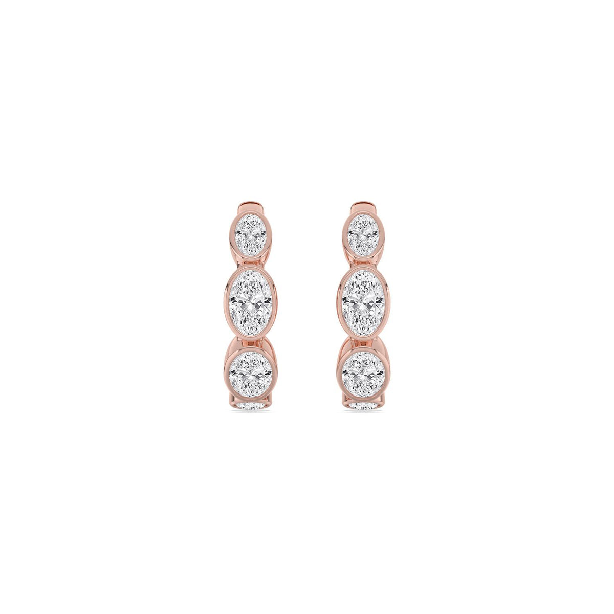 Rose Gold / 2.37ct Lab Grown Diamond Earrings