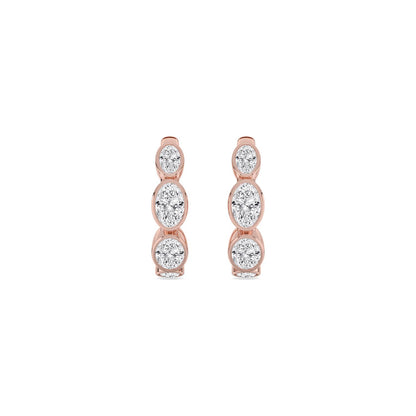Rose Gold / 2.37ct Lab Grown Diamond Earrings