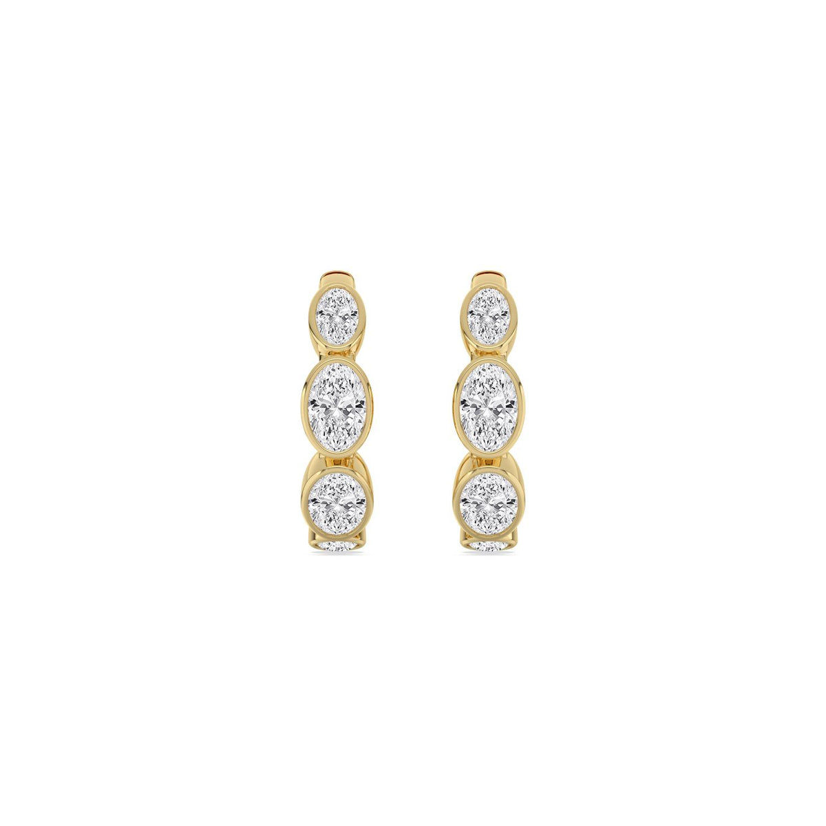 Yellow Gold / 2.37ct Lab Grown Diamond Earrings