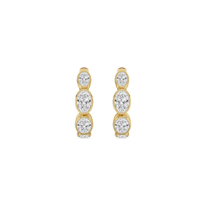 Yellow Gold / 2.37ct Lab Grown Diamond Earrings
