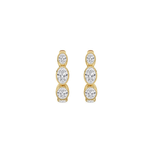 Yellow Gold / 2.37ct Lab Grown Diamond Earrings