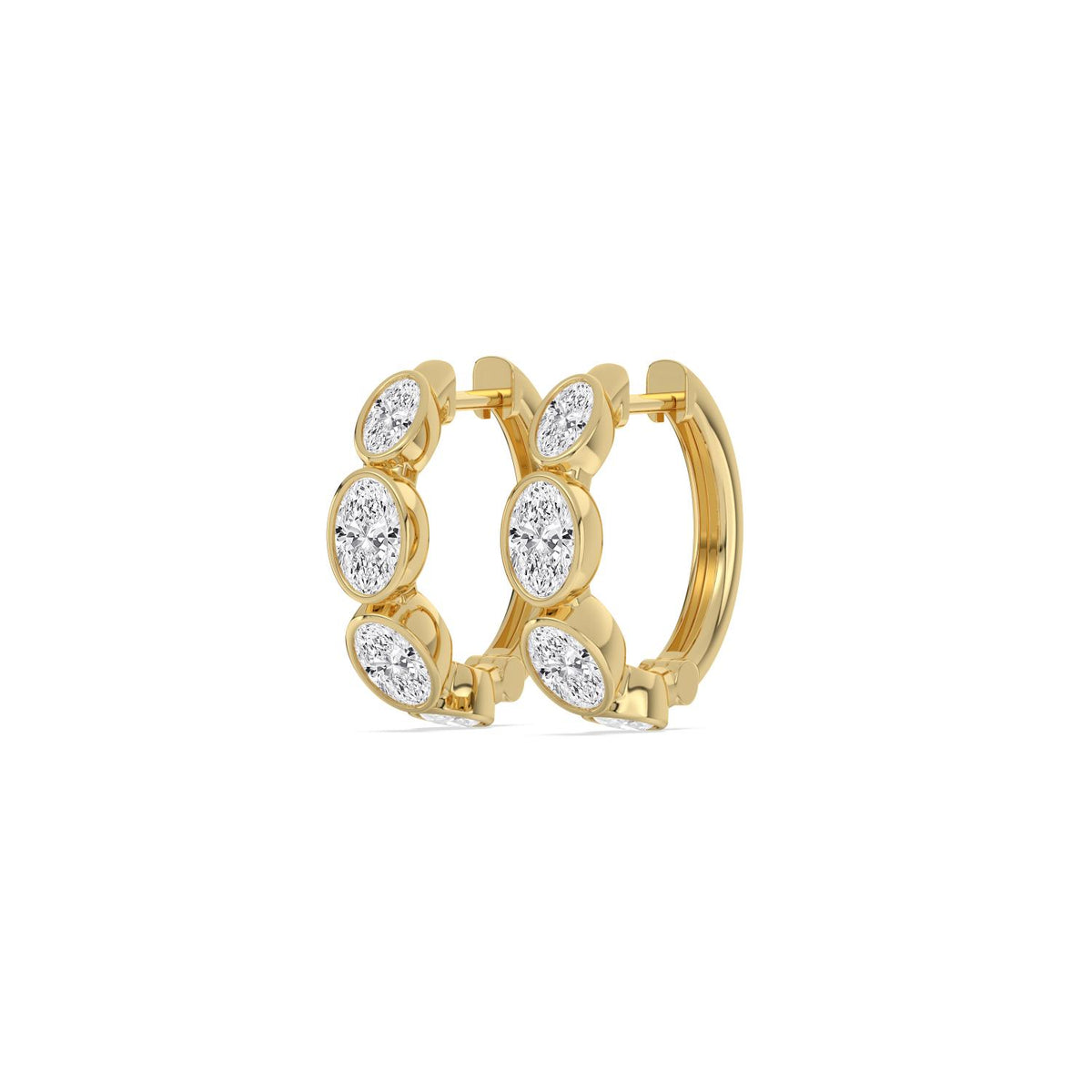 Yellow Gold / 2.37ct Lab Grown Diamond Earrings