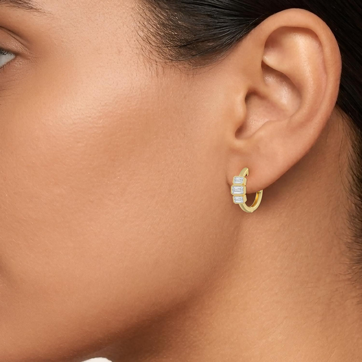 Yellow Gold / 1.46ct Lab Grown Diamond Earrings